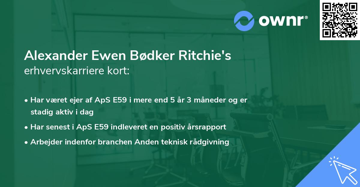 Alexander Ewen Bødker Ritchie's erhvervskarriere kort