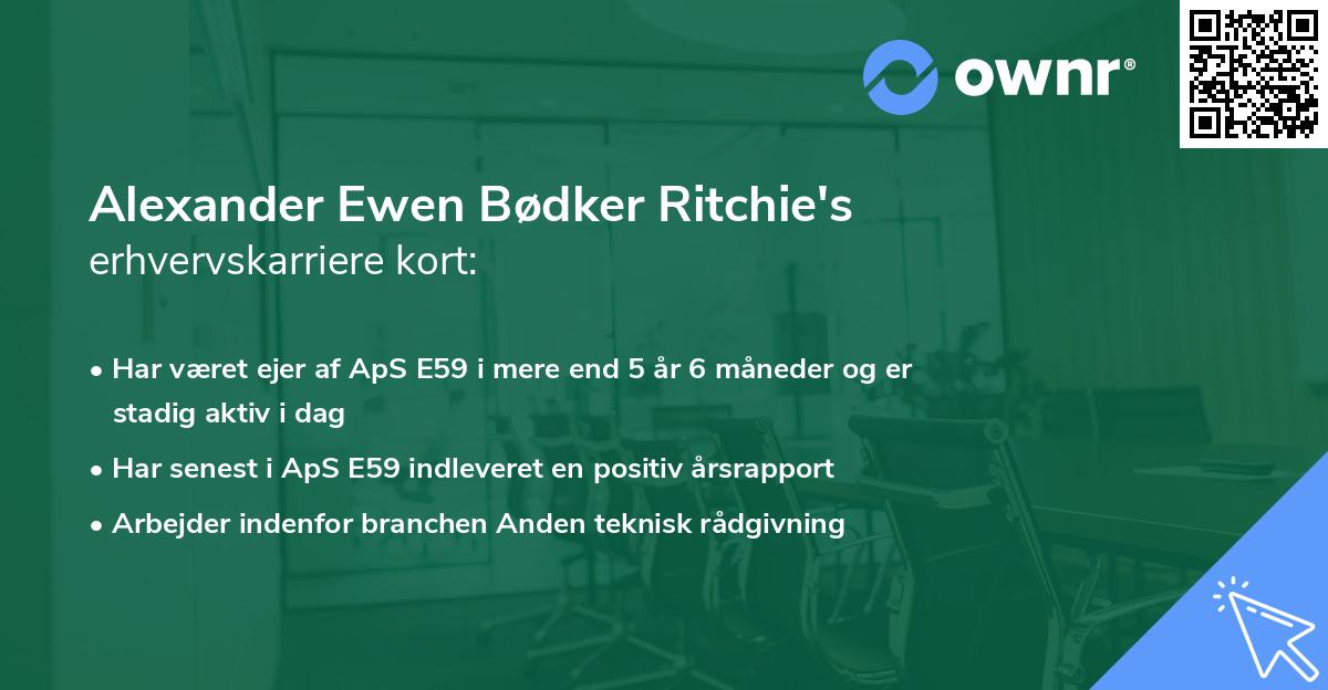 Alexander Ewen Bødker Ritchie's erhvervskarriere kort