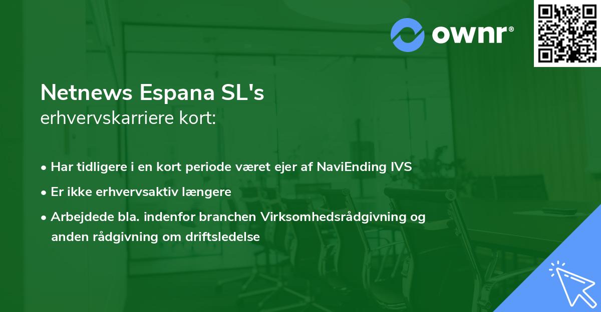 Netnews Espana SL's erhvervskarriere kort
