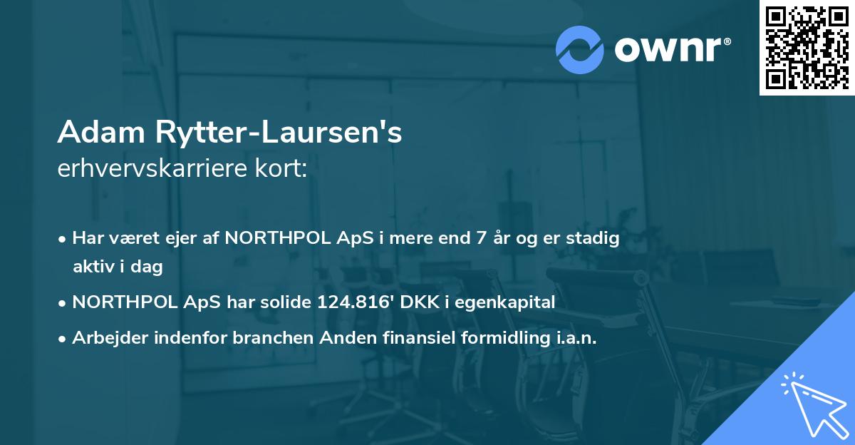 Adam Rytter-Laursen's erhvervskarriere kort