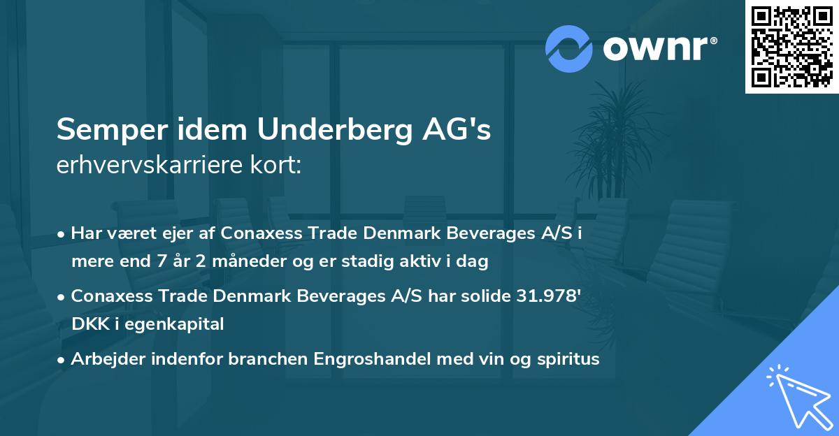 Semper idem Underberg AG's erhvervskarriere kort