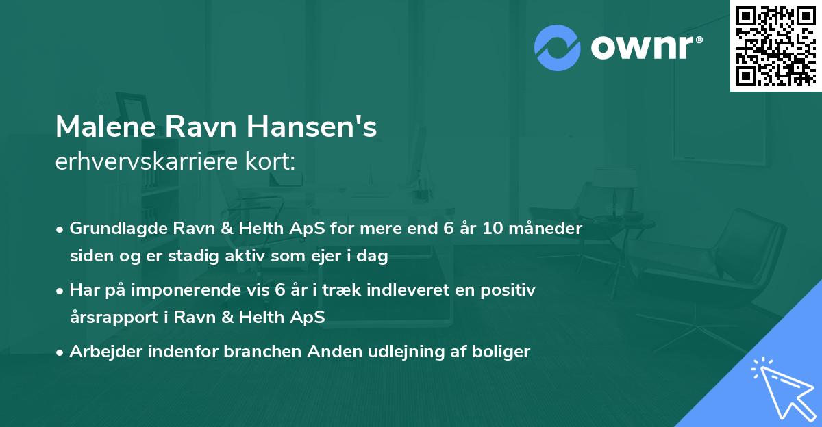 Malene Ravn Hansen's erhvervskarriere kort