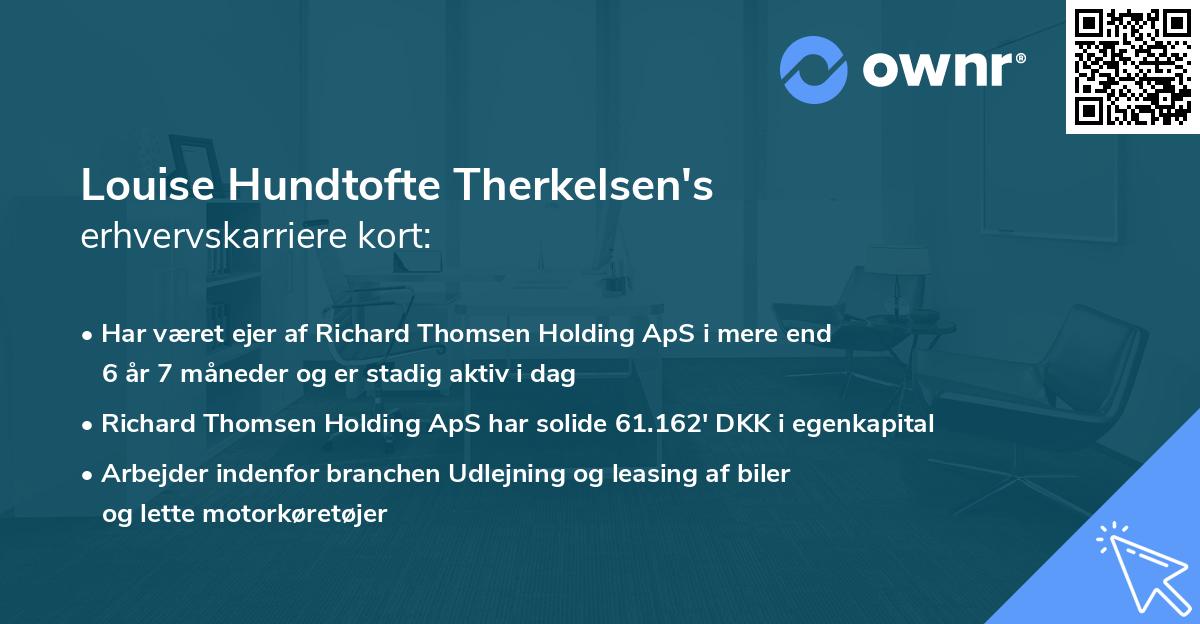 Louise Hundtofte Therkelsen's erhvervskarriere kort