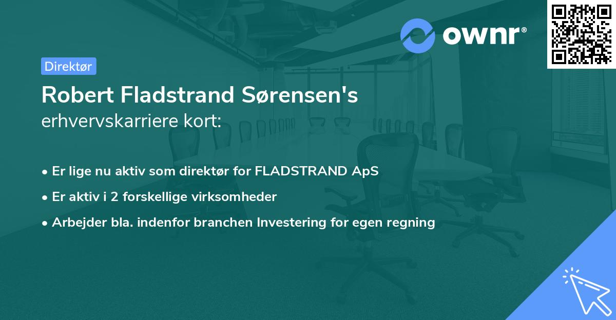 Robert Fladstrand Sørensen's erhvervskarriere kort