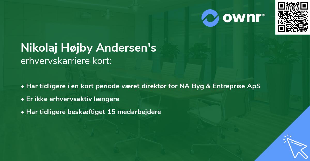 Nikolaj Højby Andersen's erhvervskarriere kort