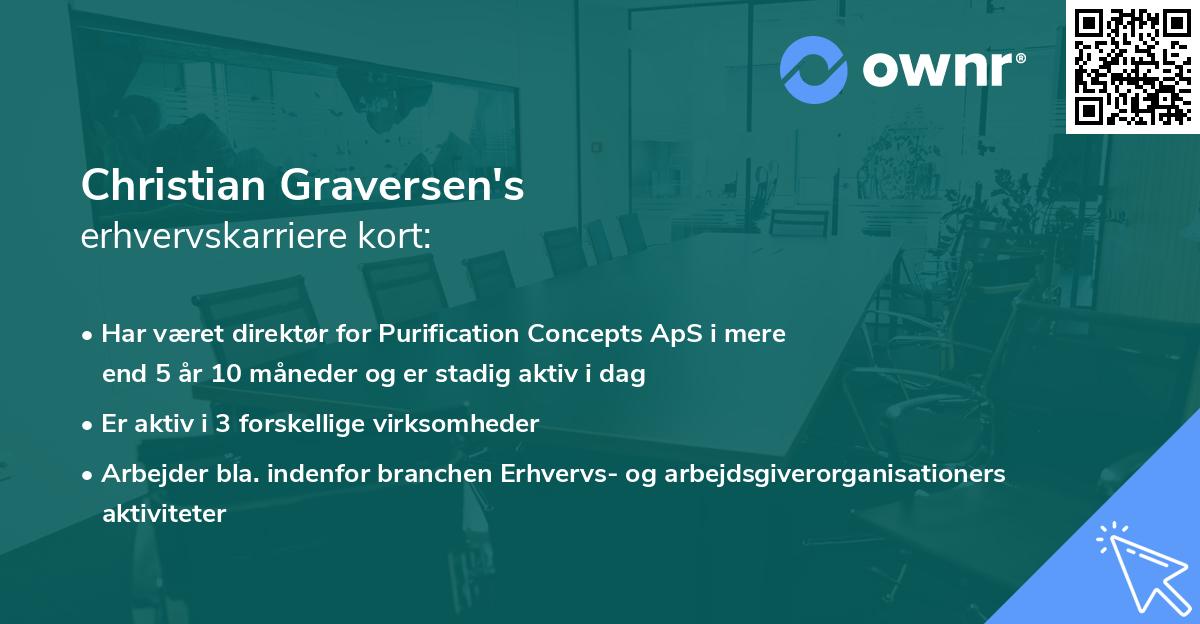 Christian Graversen's erhvervskarriere kort