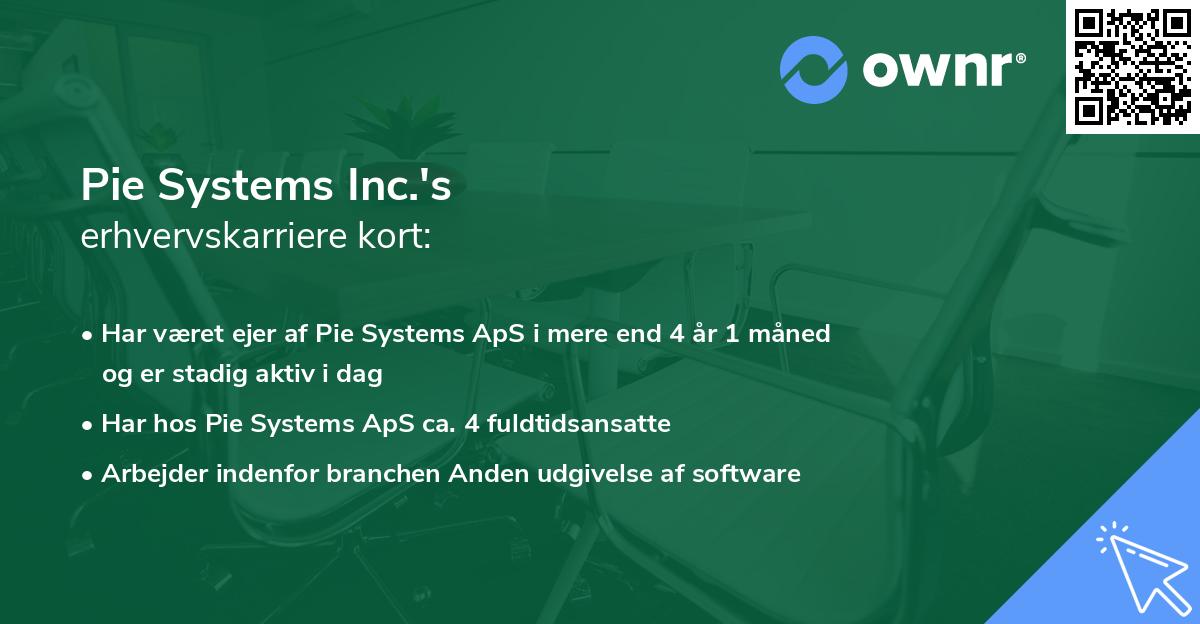 Pie Systems Inc.'s erhvervskarriere kort