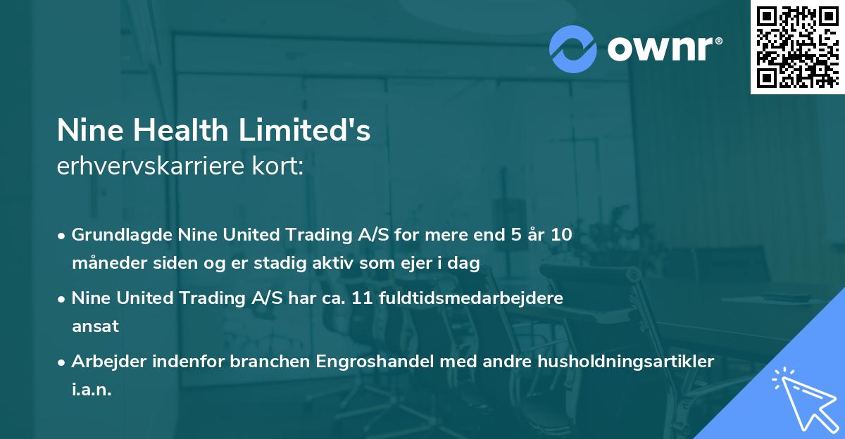 Nine Health Limited's erhvervskarriere kort