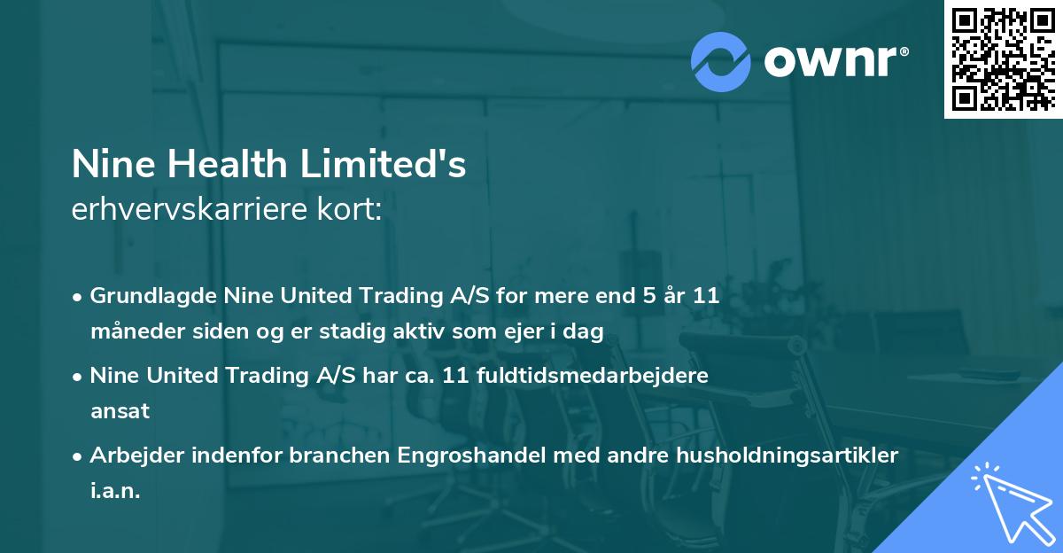Nine Health Limited's erhvervskarriere kort