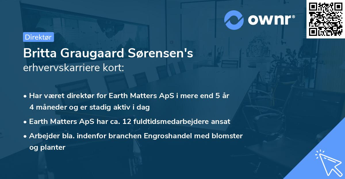 Britta Graugaard Sørensen's erhvervskarriere kort