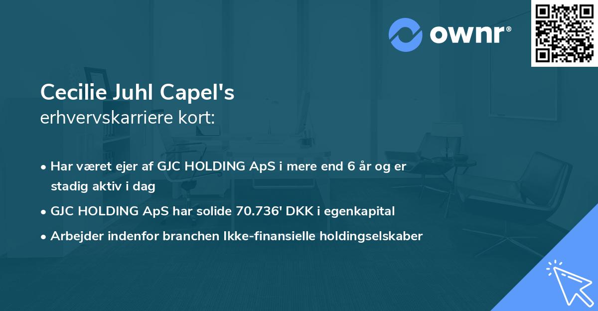 Cecilie Juhl Capel's erhvervskarriere kort