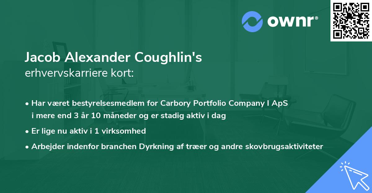 Jacob Alexander Coughlin's erhvervskarriere kort