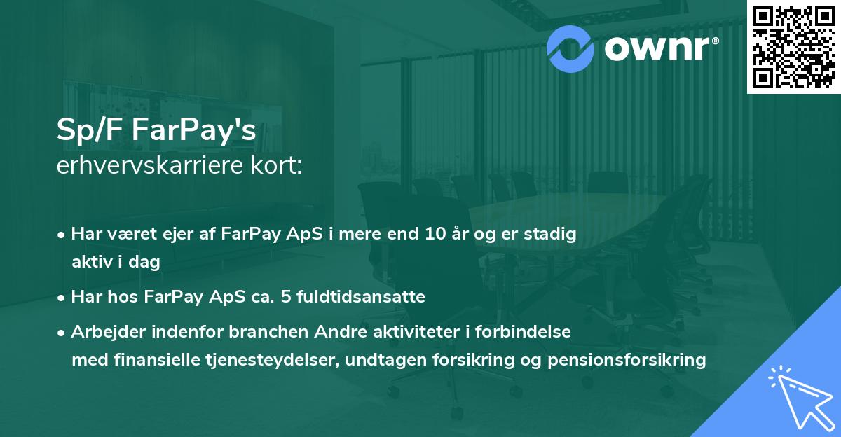 Sp/F FarPay's erhvervskarriere kort