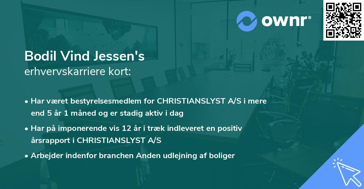 Bodil Vind Jessen's erhvervskarriere kort