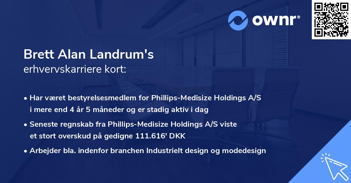 Brett Alan Landrum's erhvervskarriere kort