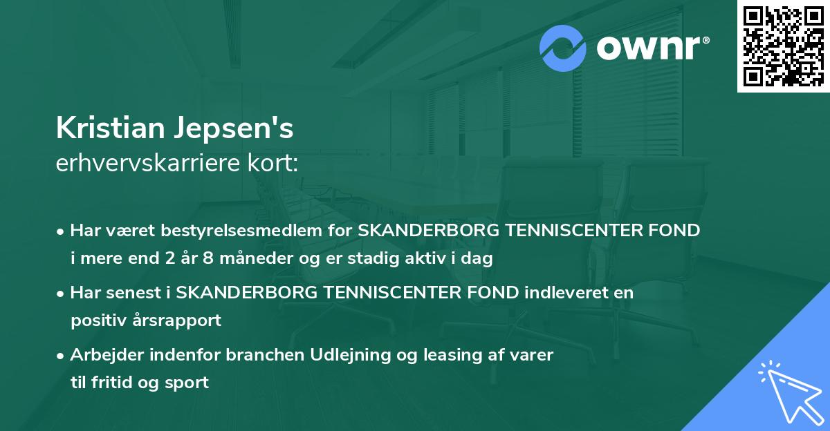 Kristian Jepsen's erhvervskarriere kort