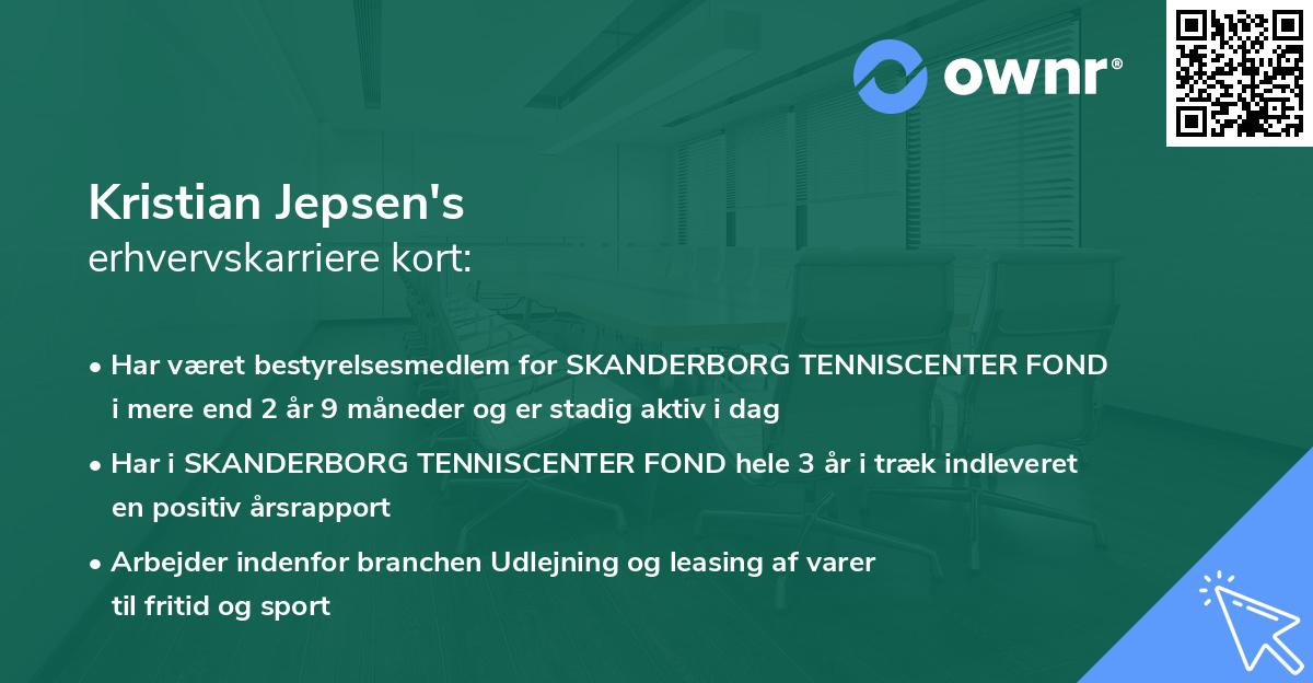 Kristian Jepsen's erhvervskarriere kort