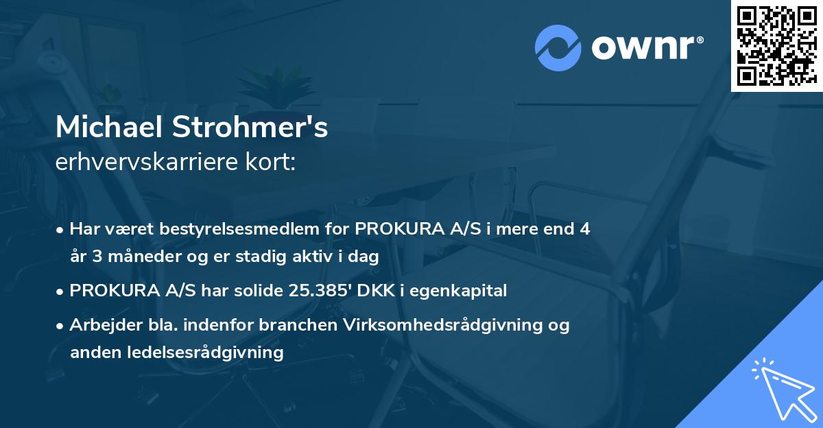 Michael Strohmer's erhvervskarriere kort
