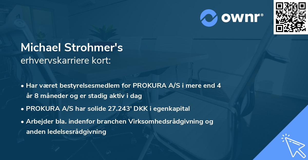 Michael Strohmer's erhvervskarriere kort