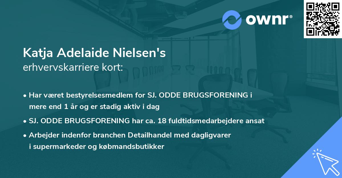 Katja Adelaide Nielsen's erhvervskarriere kort