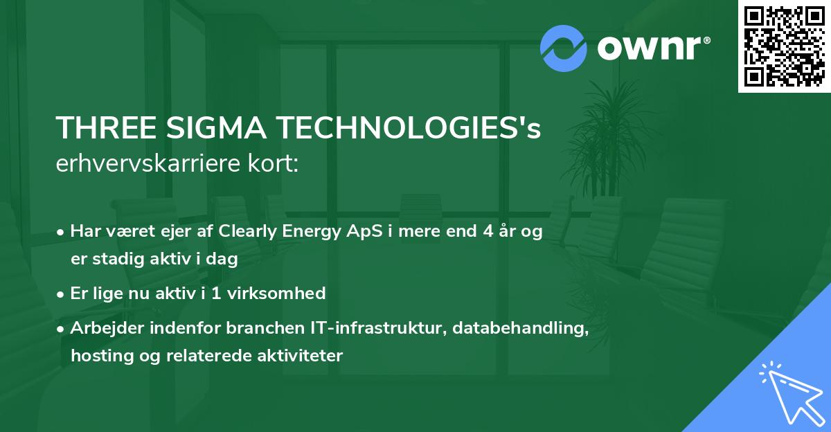 THREE SIGMA TECHNOLOGIES's erhvervskarriere kort