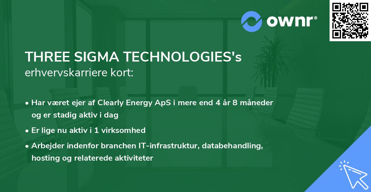 THREE SIGMA TECHNOLOGIES's erhvervskarriere kort