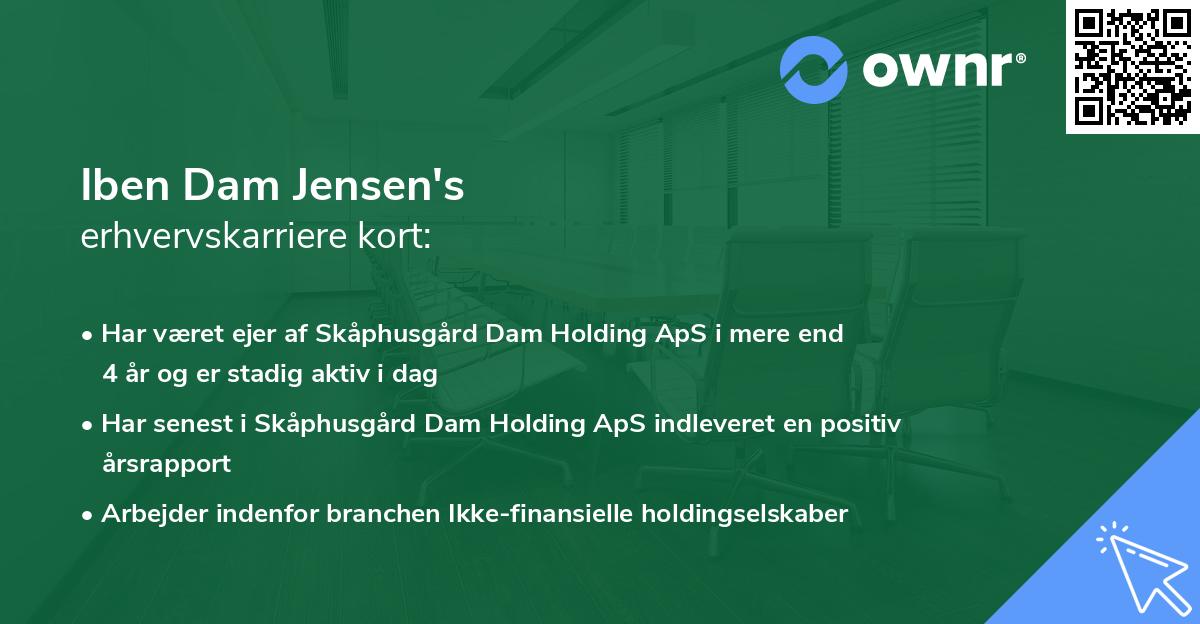 Iben Dam Jensen's erhvervskarriere kort