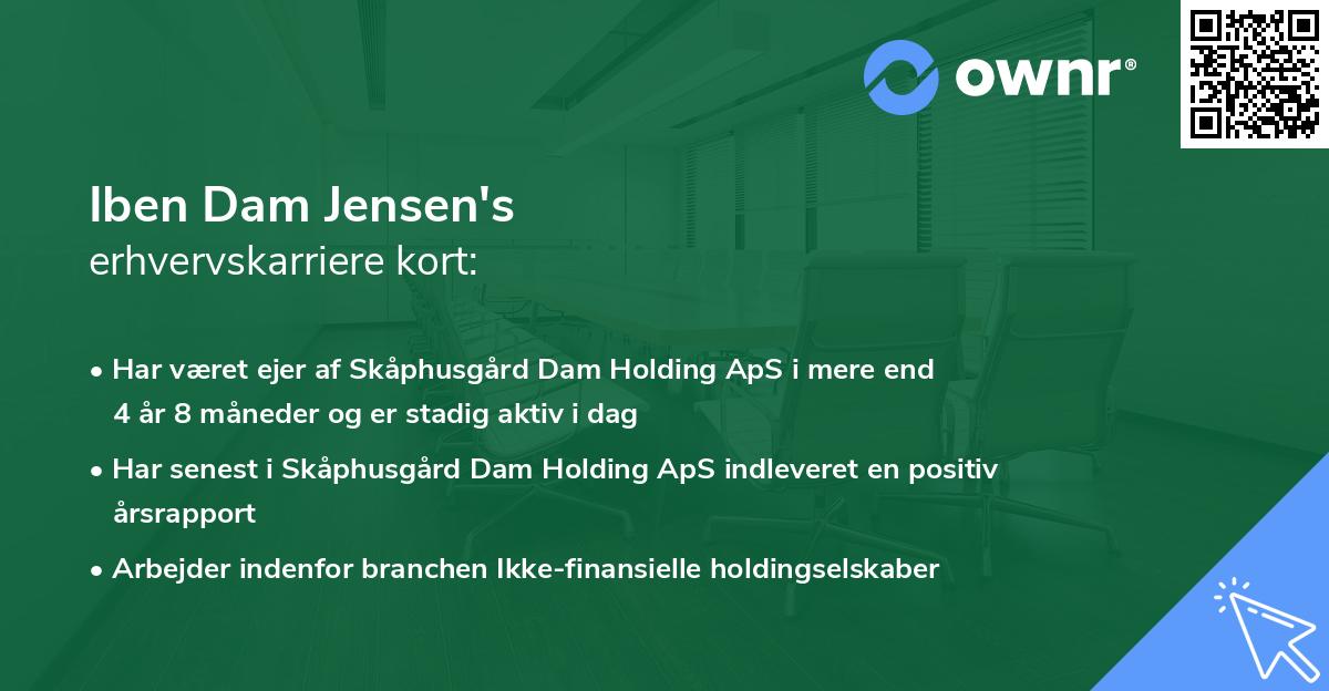 Iben Dam Jensen's erhvervskarriere kort