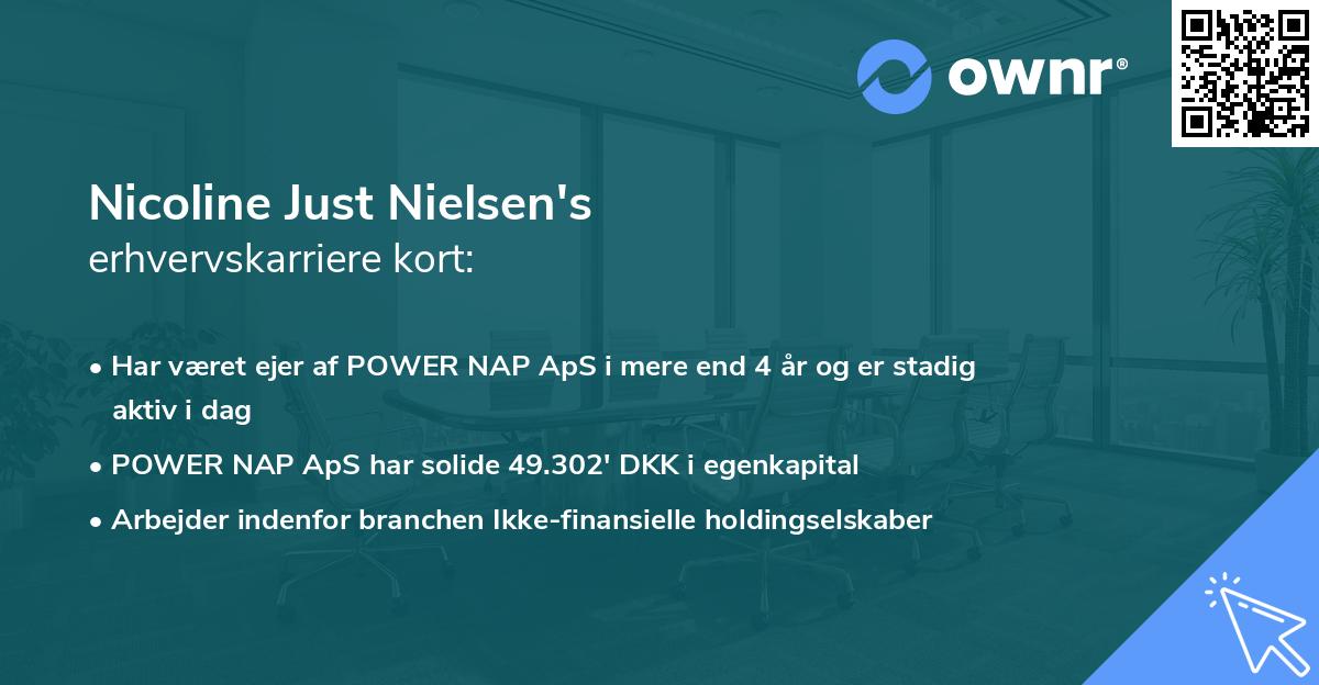 Nicoline Just Nielsen's erhvervskarriere kort