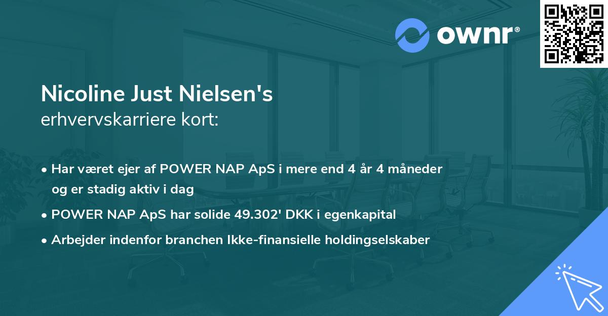 Nicoline Just Nielsen's erhvervskarriere kort