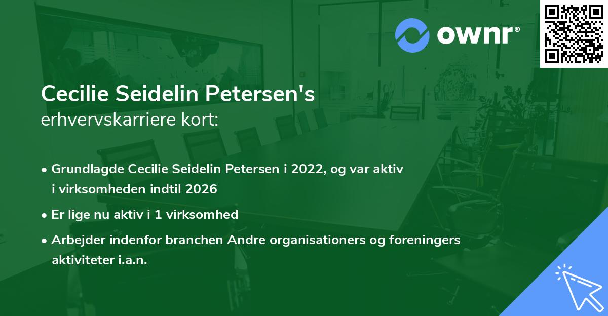 Cecilie Seidelin Petersen's erhvervskarriere kort