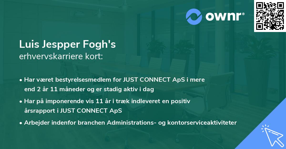 Luis Jespper Fogh's erhvervskarriere kort