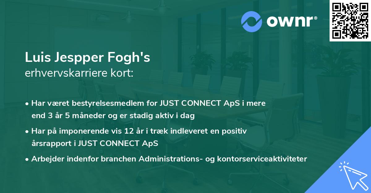 Luis Jespper Fogh's erhvervskarriere kort