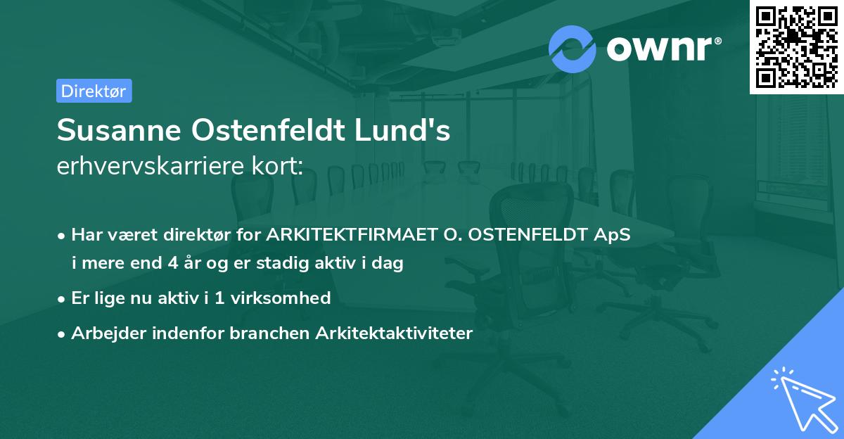 Susanne Ostenfeldt Lund's erhvervskarriere kort
