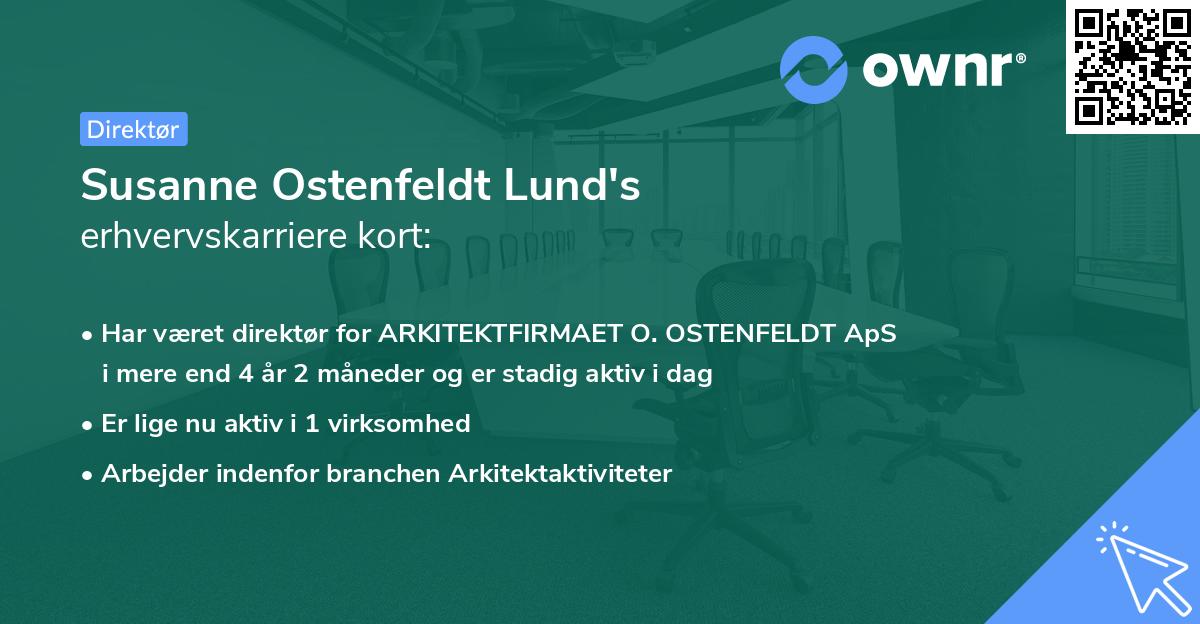 Susanne Ostenfeldt Lund's erhvervskarriere kort