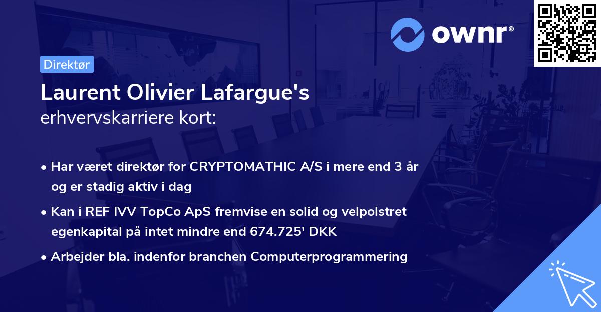 Laurent Olivier Lafargue's erhvervskarriere kort