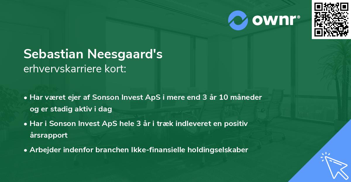 Sebastian Neesgaard's erhvervskarriere kort