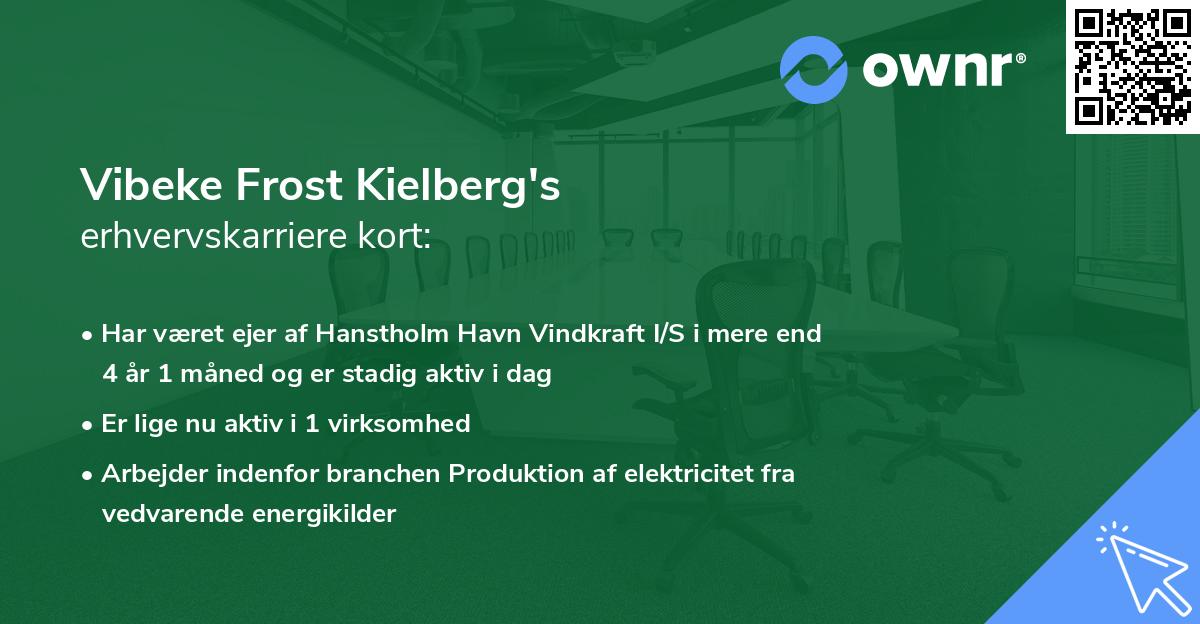 Vibeke Frost Kielberg's erhvervskarriere kort