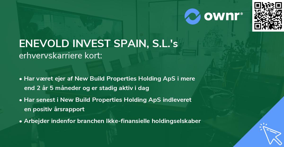 ENEVOLD INVEST SPAIN, S.L.'s erhvervskarriere kort