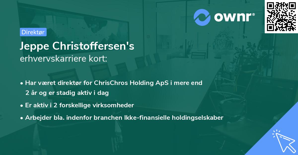 Jeppe Christoffersen's erhvervskarriere kort