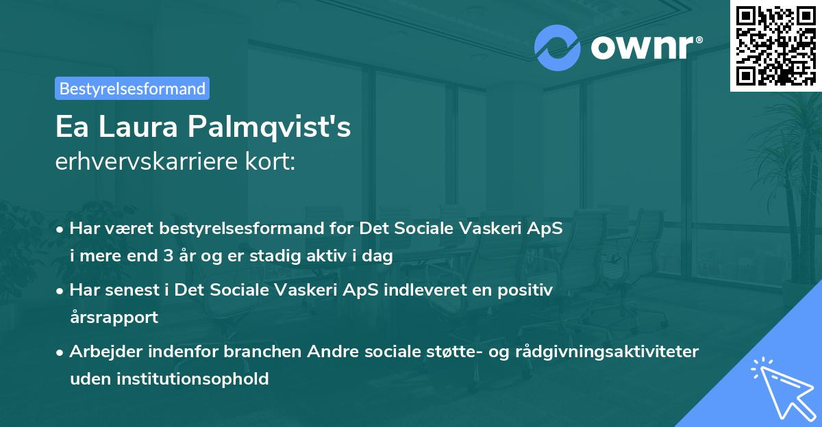 Ea Laura Palmqvist's erhvervskarriere kort