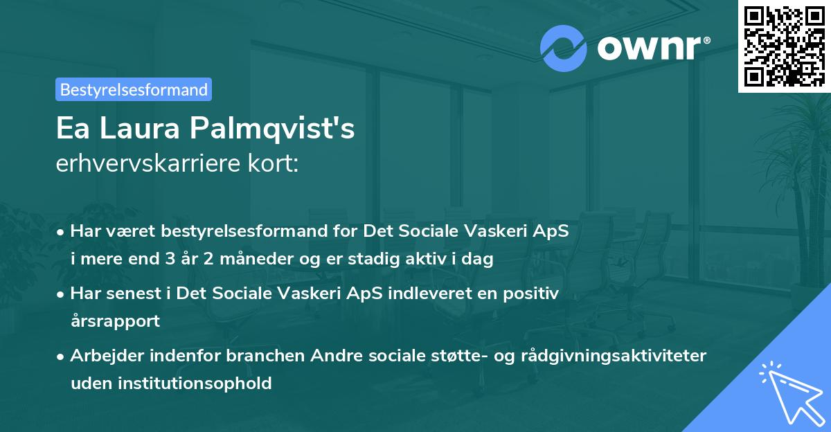 Ea Laura Palmqvist's erhvervskarriere kort