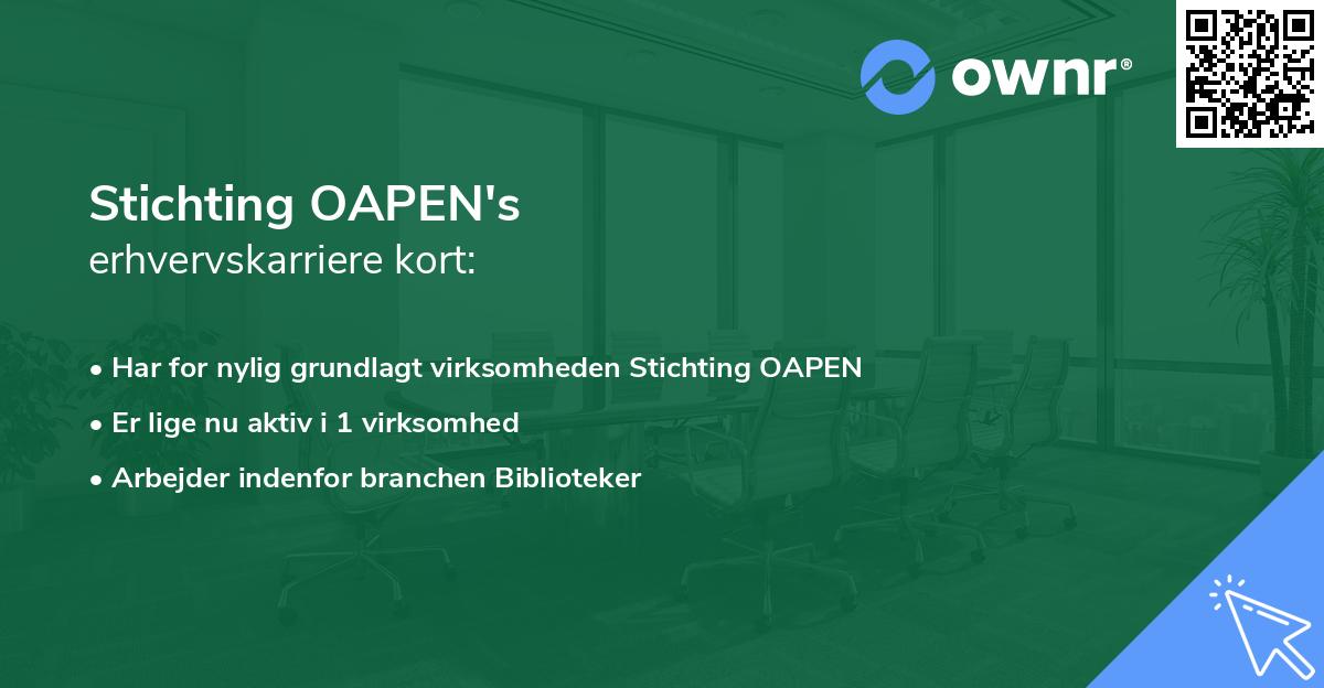 Stichting OAPEN's erhvervskarriere kort