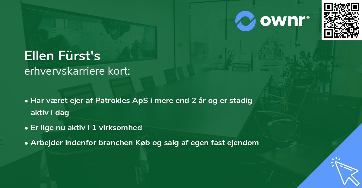 Ellen Fürst's erhvervskarriere kort