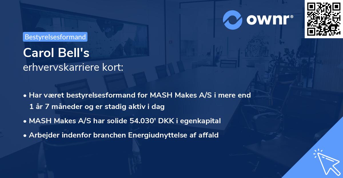 Carol Bell's erhvervskarriere kort