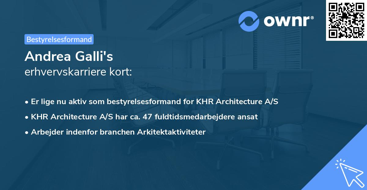 Andrea Galli's erhvervskarriere kort