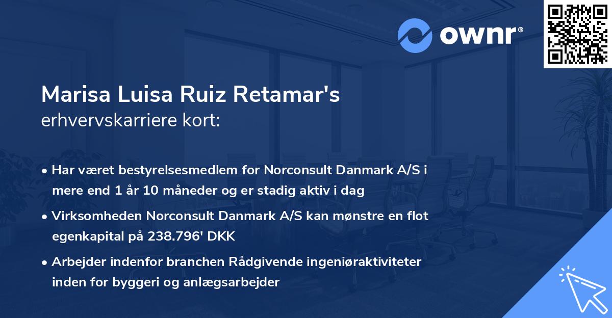 Marisa Luisa Ruiz Retamar's erhvervskarriere kort