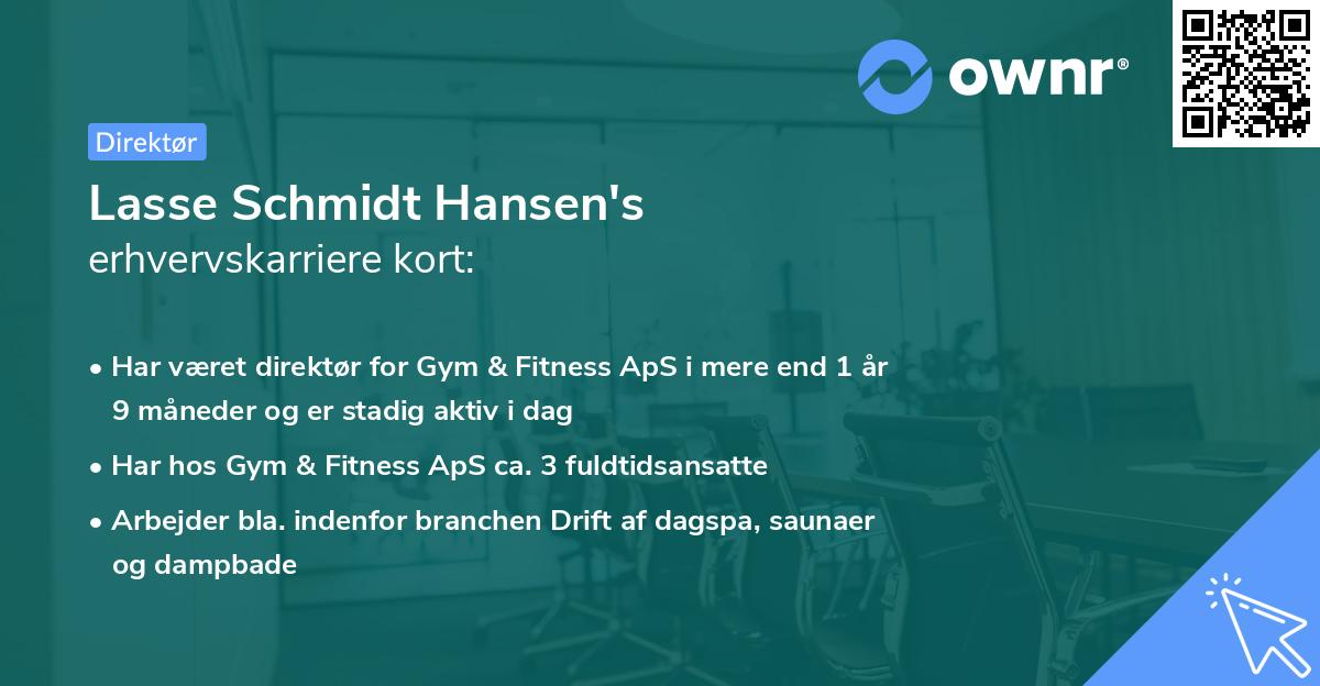 Lasse Schmidt Hansen's erhvervskarriere kort