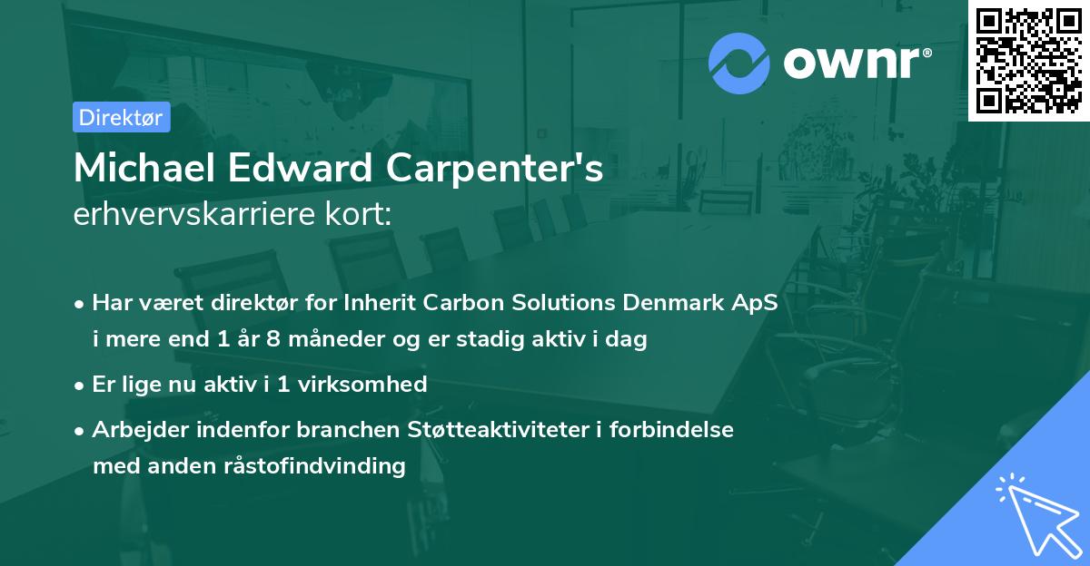 Michael Edward Carpenter's erhvervskarriere kort