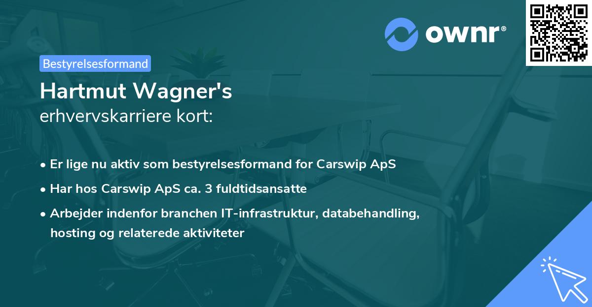 Hartmut Wagner's erhvervskarriere kort